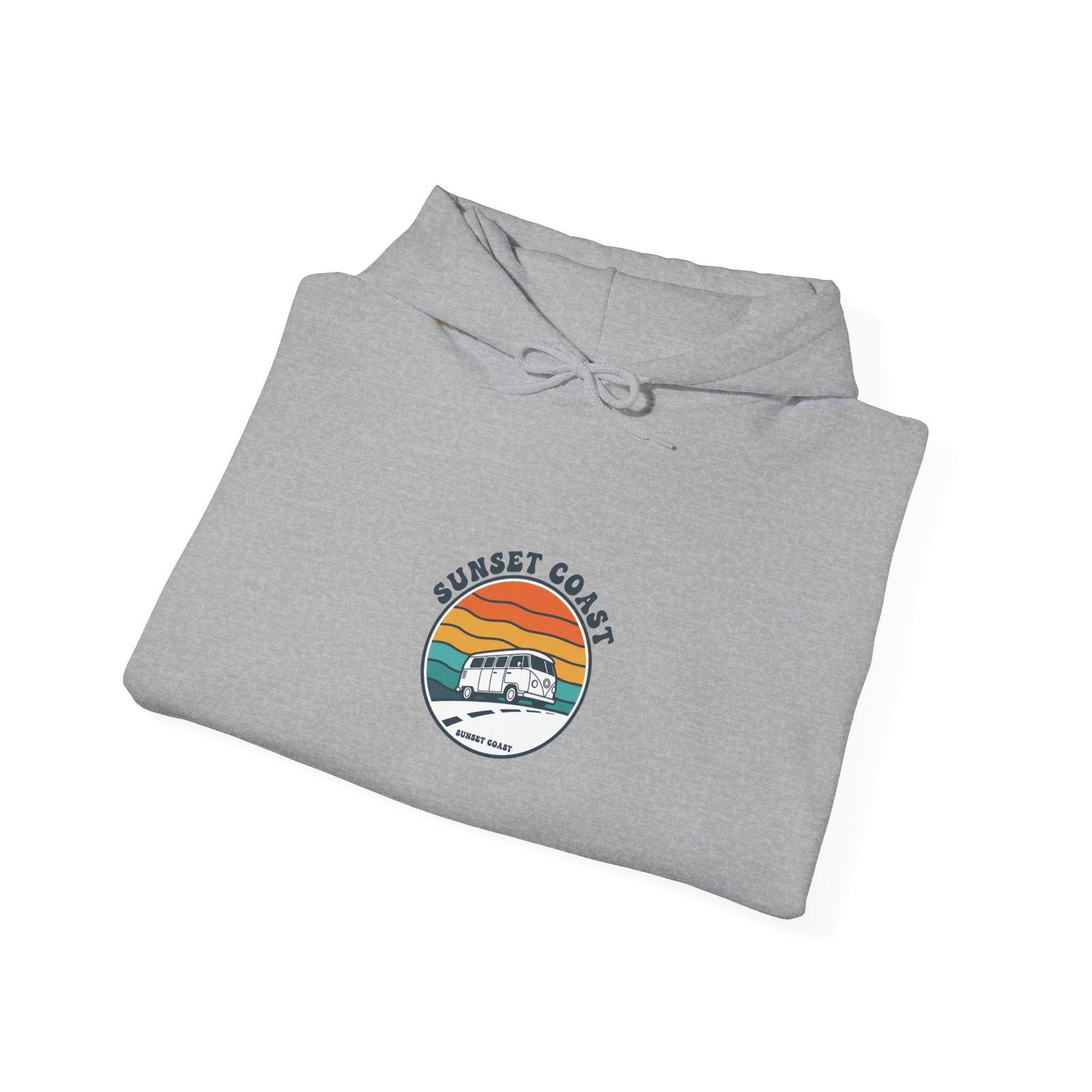 Sunset Coast Retro Surf Hoodie | 70s Sunset, Vintage Palm Graphic