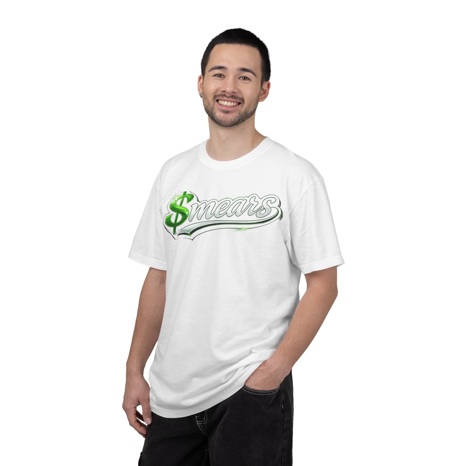 Smear Script T-Shirt — Bold Lip Art & mears Streetwear Tee