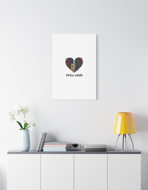 Load image into Gallery viewer, Plaid Patchwork Heart Canvas | Grunge Revival 90s Punk Wall Art
