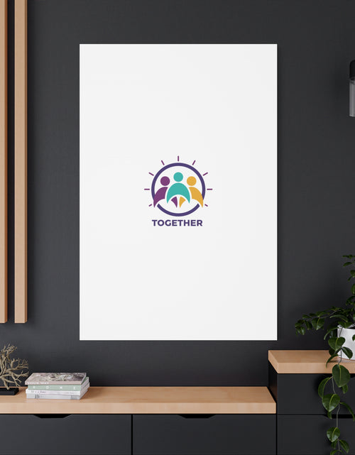 Load image into Gallery viewer, Together solidarity icon Canvas, Minimalist equality symbol, Support badge
