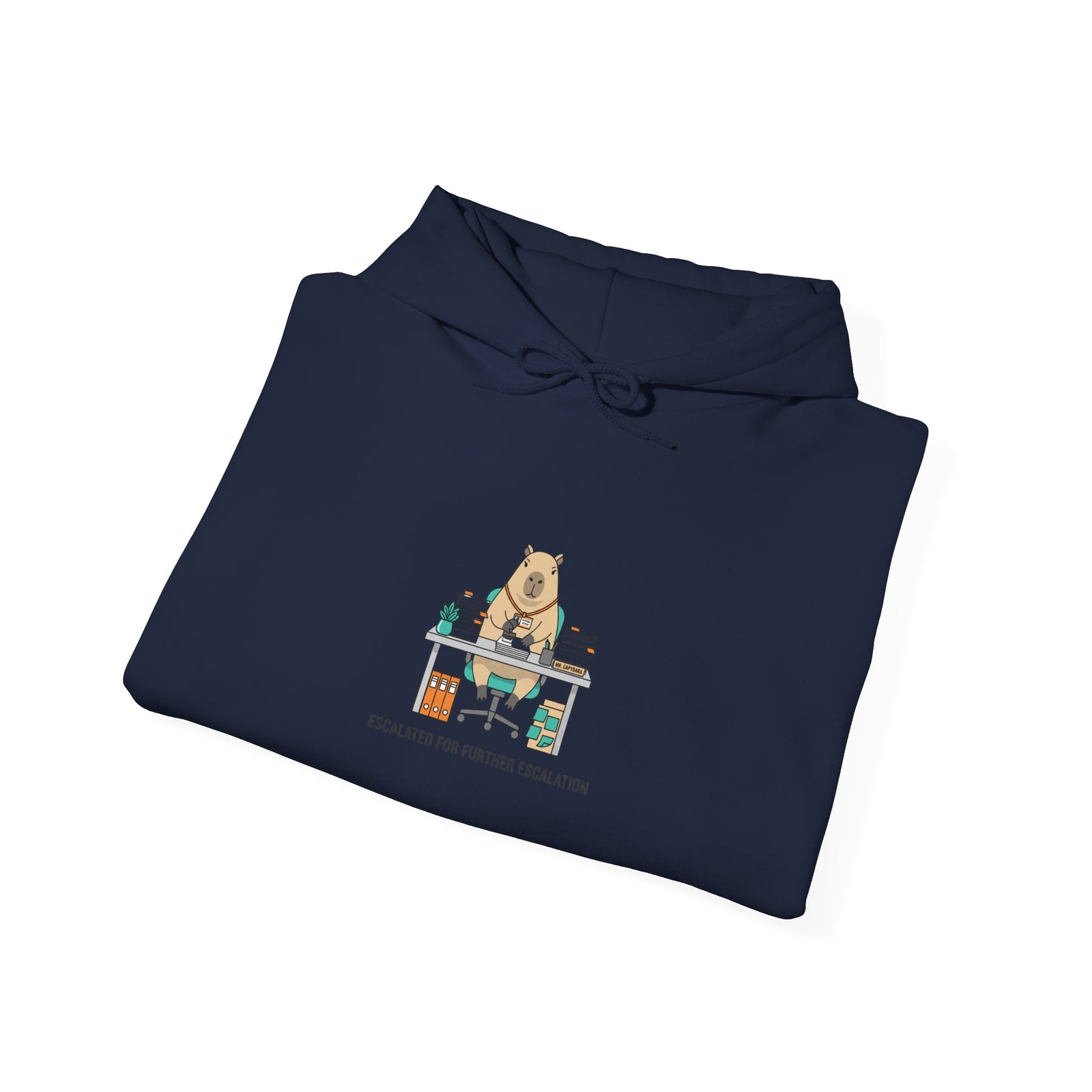 Office Raccoon Watercolor Hoodie | Unhinged Animal Bureaucracy, HR Animal Meme