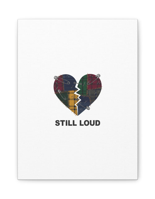 Load image into Gallery viewer, Plaid Patchwork Heart Canvas | Grunge Revival 90s Punk Wall Art
