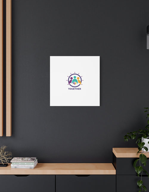 Load image into Gallery viewer, Together solidarity icon Canvas, Minimalist equality symbol, Support badge
