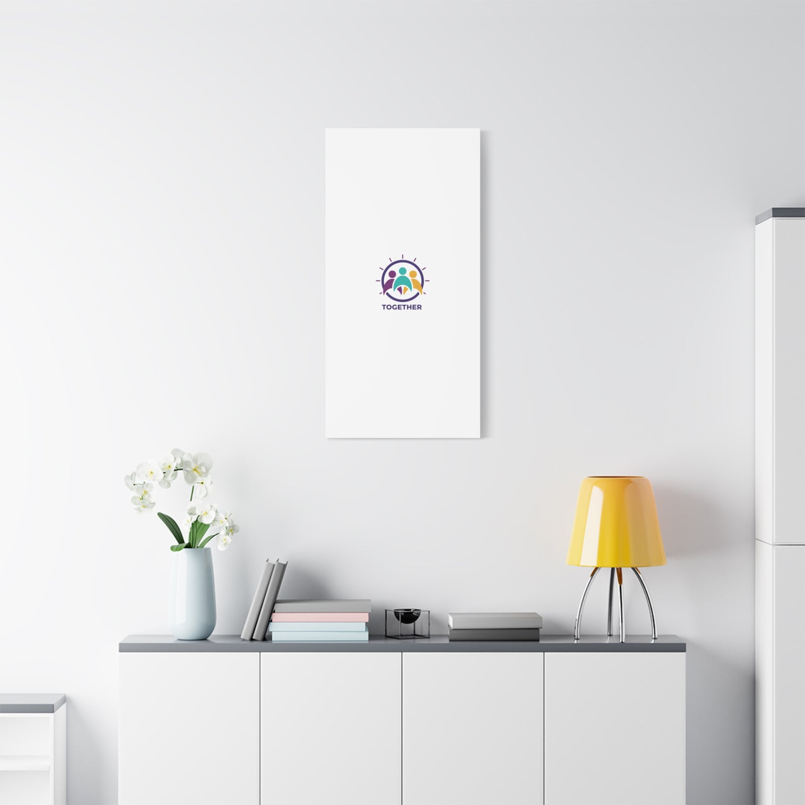 Together solidarity icon Canvas, Minimalist equality symbol, Support badge