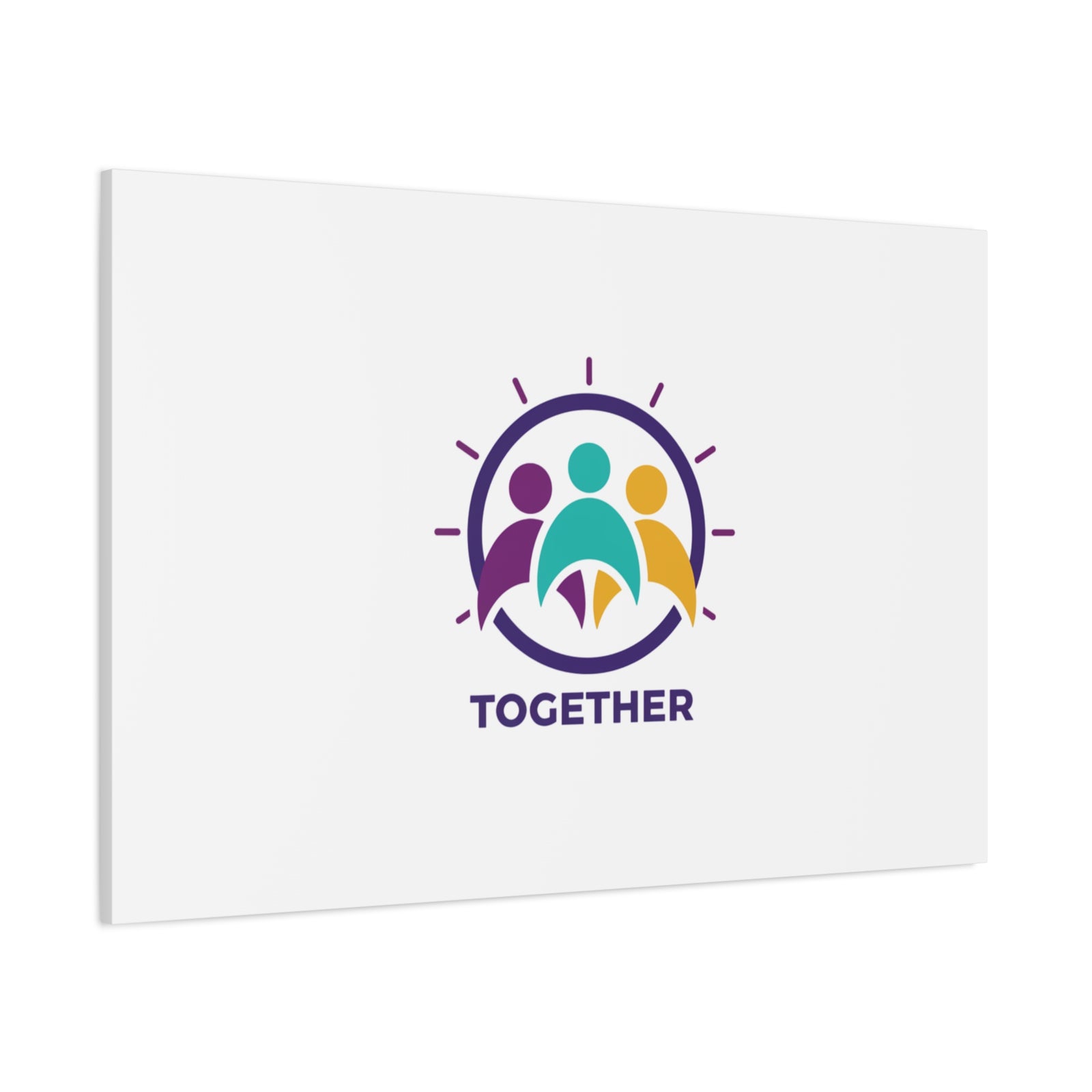 Together solidarity icon Canvas, Minimalist equality symbol, Support badge