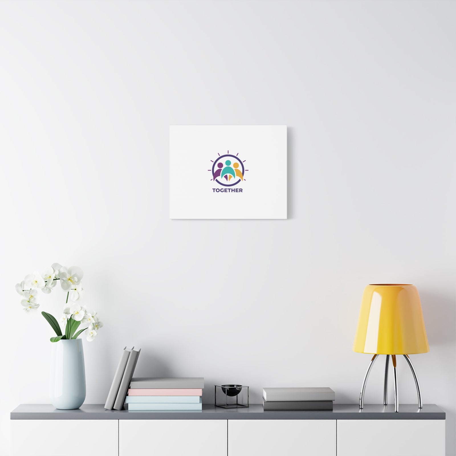 Together solidarity icon Canvas, Minimalist equality symbol, Support badge