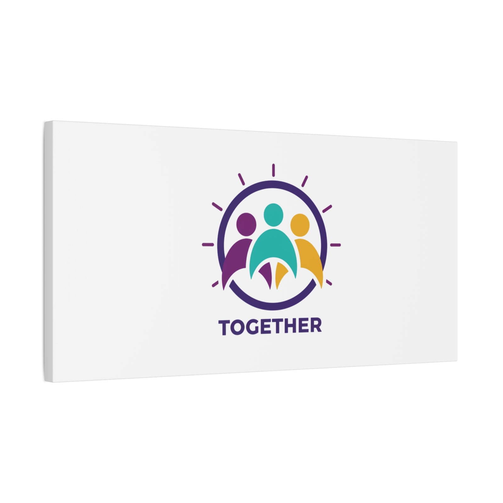 Together solidarity icon Canvas, Minimalist equality symbol, Support badge