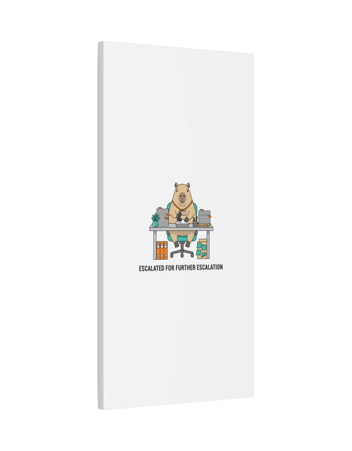 Load image into Gallery viewer, Escalated for Further Escalation Canvas | Unhinged Animal Bureaucracy, Office Animal Illustration
