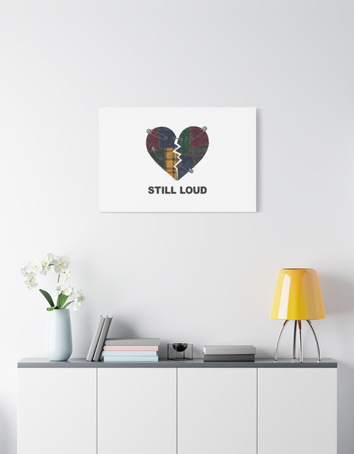 Load image into Gallery viewer, Plaid Patchwork Heart Canvas | Grunge Revival 90s Punk Wall Art
