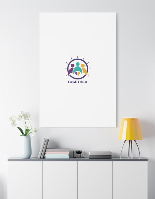 Load image into Gallery viewer, Together solidarity icon Canvas, Minimalist equality symbol, Support badge

