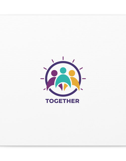 Load image into Gallery viewer, Together solidarity icon Canvas, Minimalist equality symbol, Support badge
