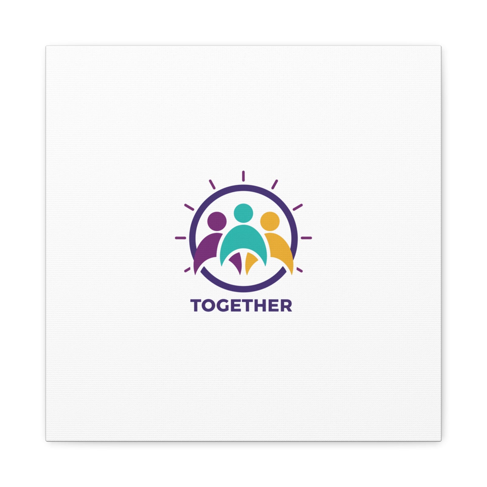 Together solidarity icon Canvas, Minimalist equality symbol, Support badge