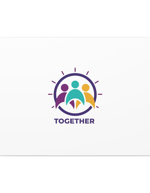 Load image into Gallery viewer, Together solidarity icon Canvas, Minimalist equality symbol, Support badge
