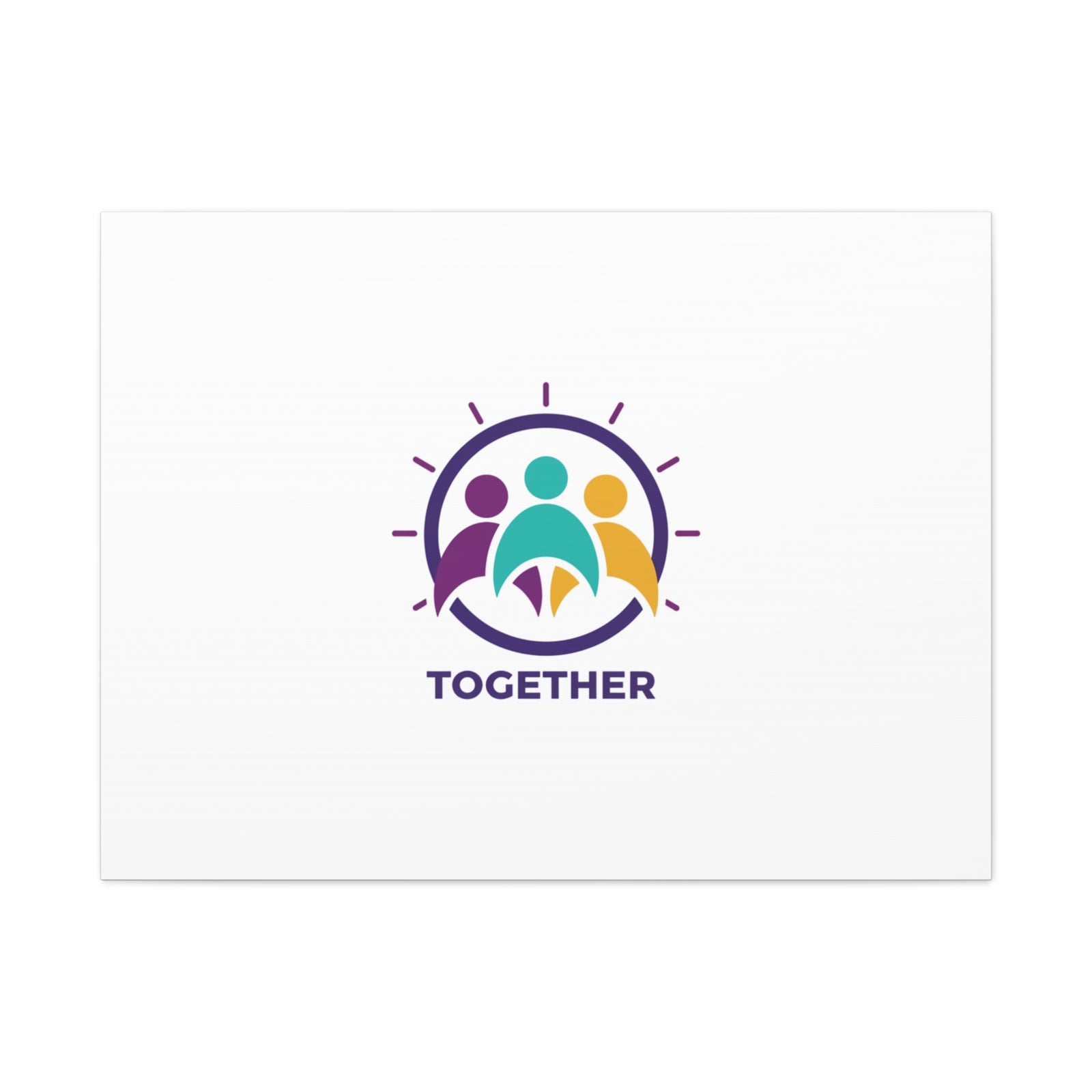 Together solidarity icon Canvas, Minimalist equality symbol, Support badge