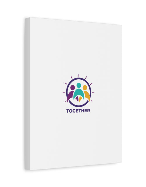 Load image into Gallery viewer, Together solidarity icon Canvas, Minimalist equality symbol, Support badge
