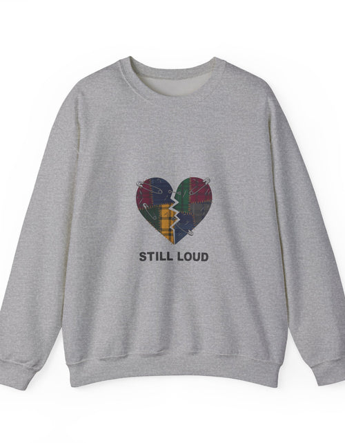 Load image into Gallery viewer, Plaid Broken Heart Crewneck Sweatshirt | Grunge Revival, 90s Flannel Aesthetic
