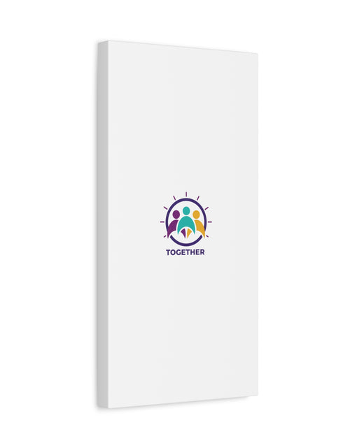 Load image into Gallery viewer, Together solidarity icon Canvas, Minimalist equality symbol, Support badge
