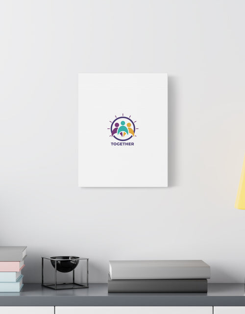 Load image into Gallery viewer, Together solidarity icon Canvas, Minimalist equality symbol, Support badge
