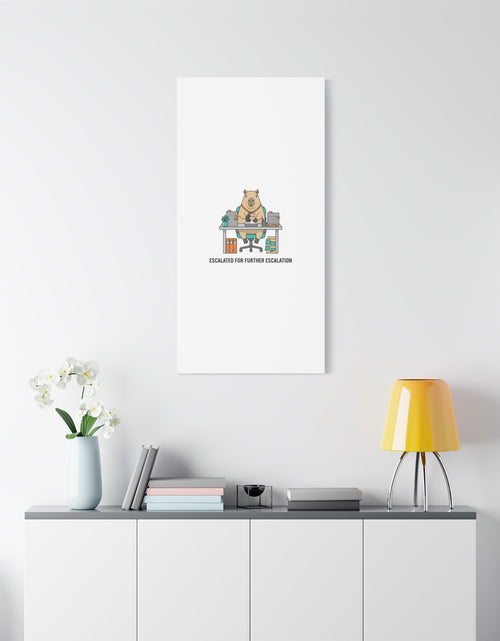 Load image into Gallery viewer, Escalated for Further Escalation Canvas | Unhinged Animal Bureaucracy, Office Animal Illustration
