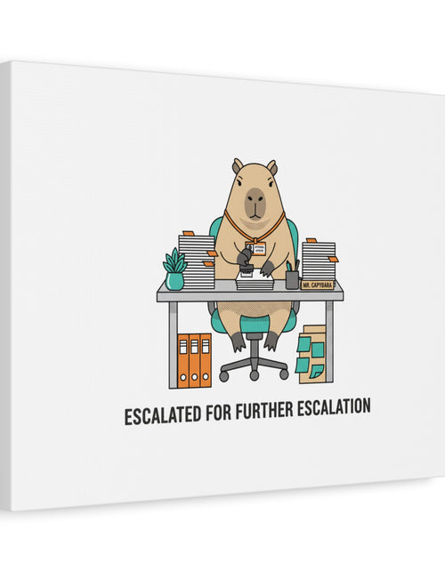 Load image into Gallery viewer, Escalated for Further Escalation Canvas | Unhinged Animal Bureaucracy, Office Animal Illustration
