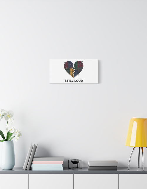 Load image into Gallery viewer, Plaid Patchwork Heart Canvas | Grunge Revival 90s Punk Wall Art
