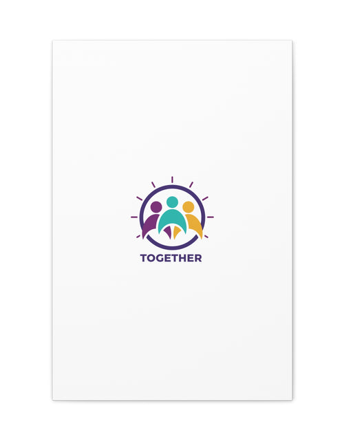 Load image into Gallery viewer, Together solidarity icon Canvas, Minimalist equality symbol, Support badge
