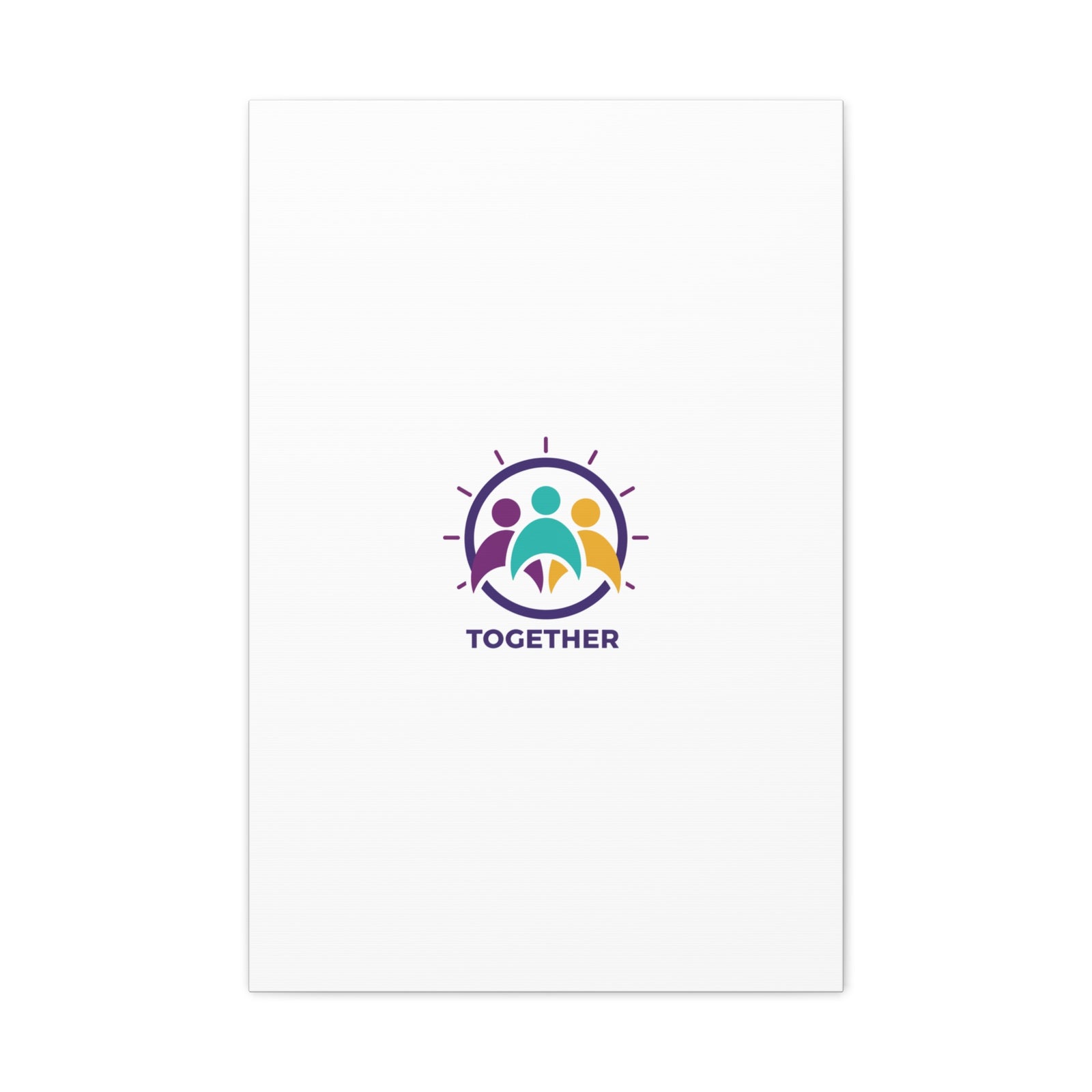 Together solidarity icon Canvas, Minimalist equality symbol, Support badge