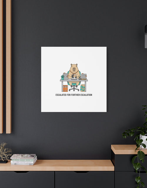 Load image into Gallery viewer, Escalated for Further Escalation Canvas | Unhinged Animal Bureaucracy, Office Animal Illustration
