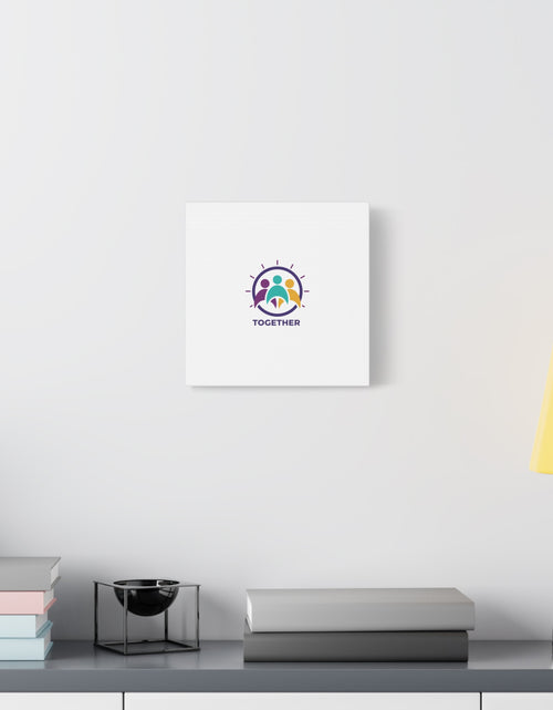 Load image into Gallery viewer, Together solidarity icon Canvas, Minimalist equality symbol, Support badge
