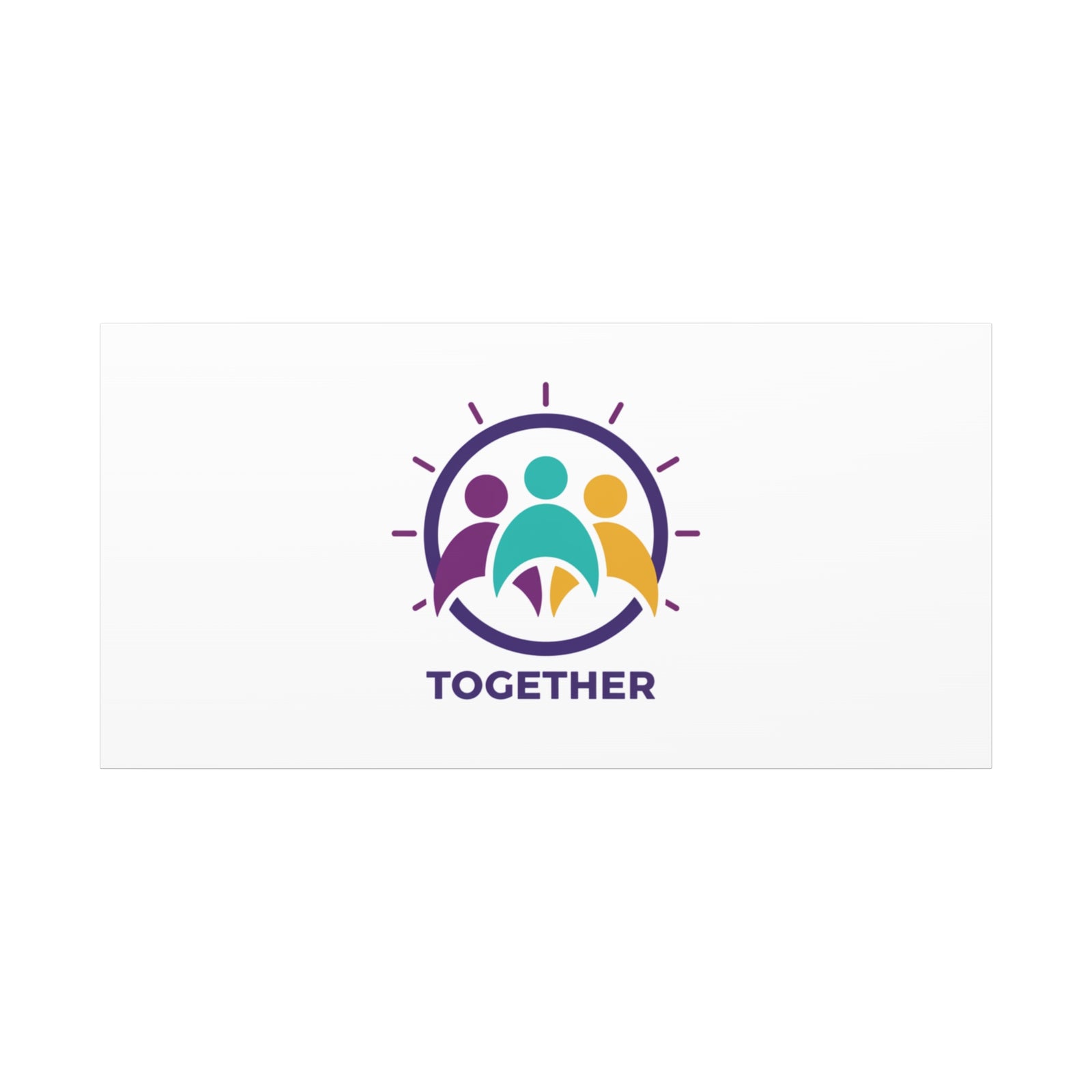 Together solidarity icon Canvas, Minimalist equality symbol, Support badge