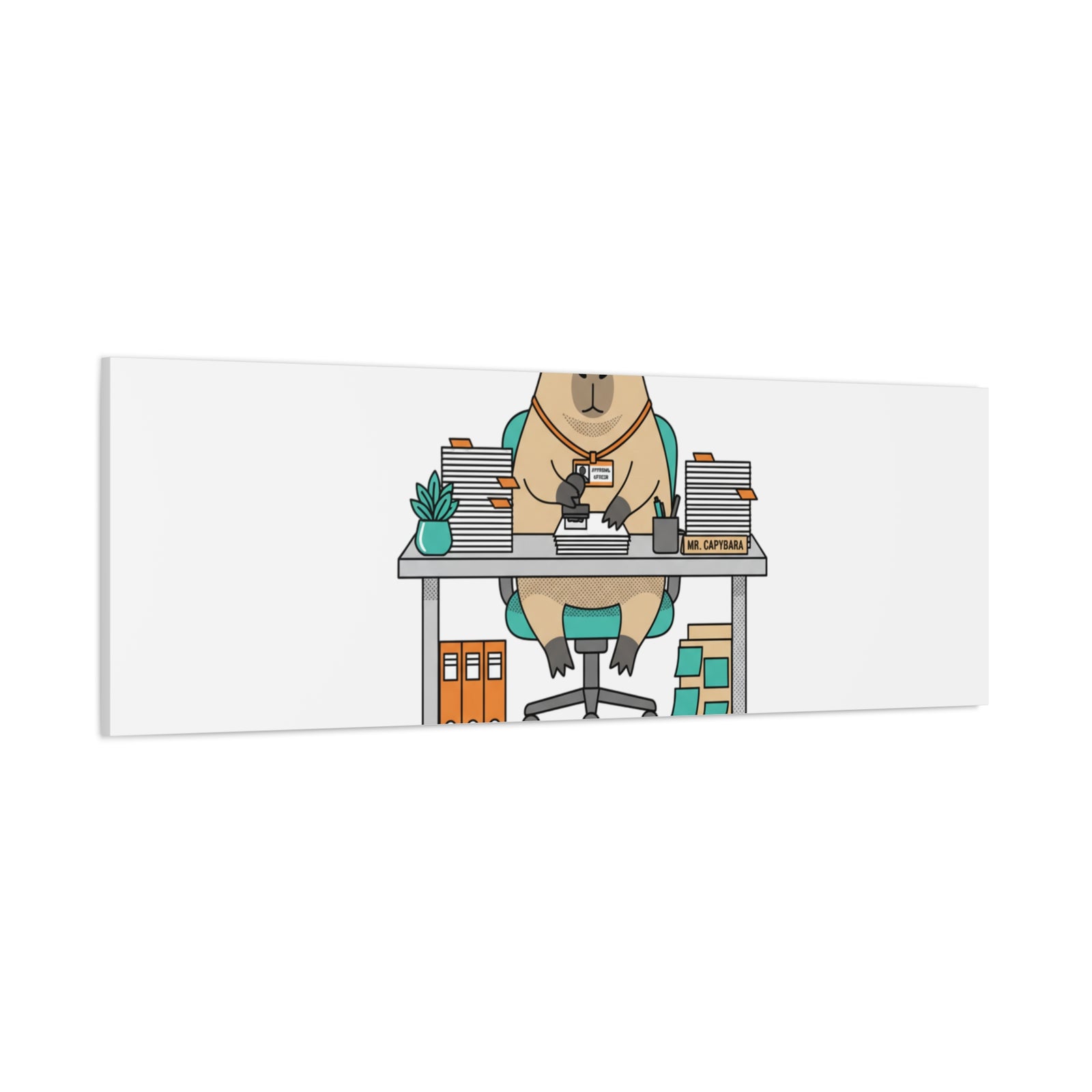 Escalated for Further Escalation Canvas | Unhinged Animal Bureaucracy, Office Animal Illustration