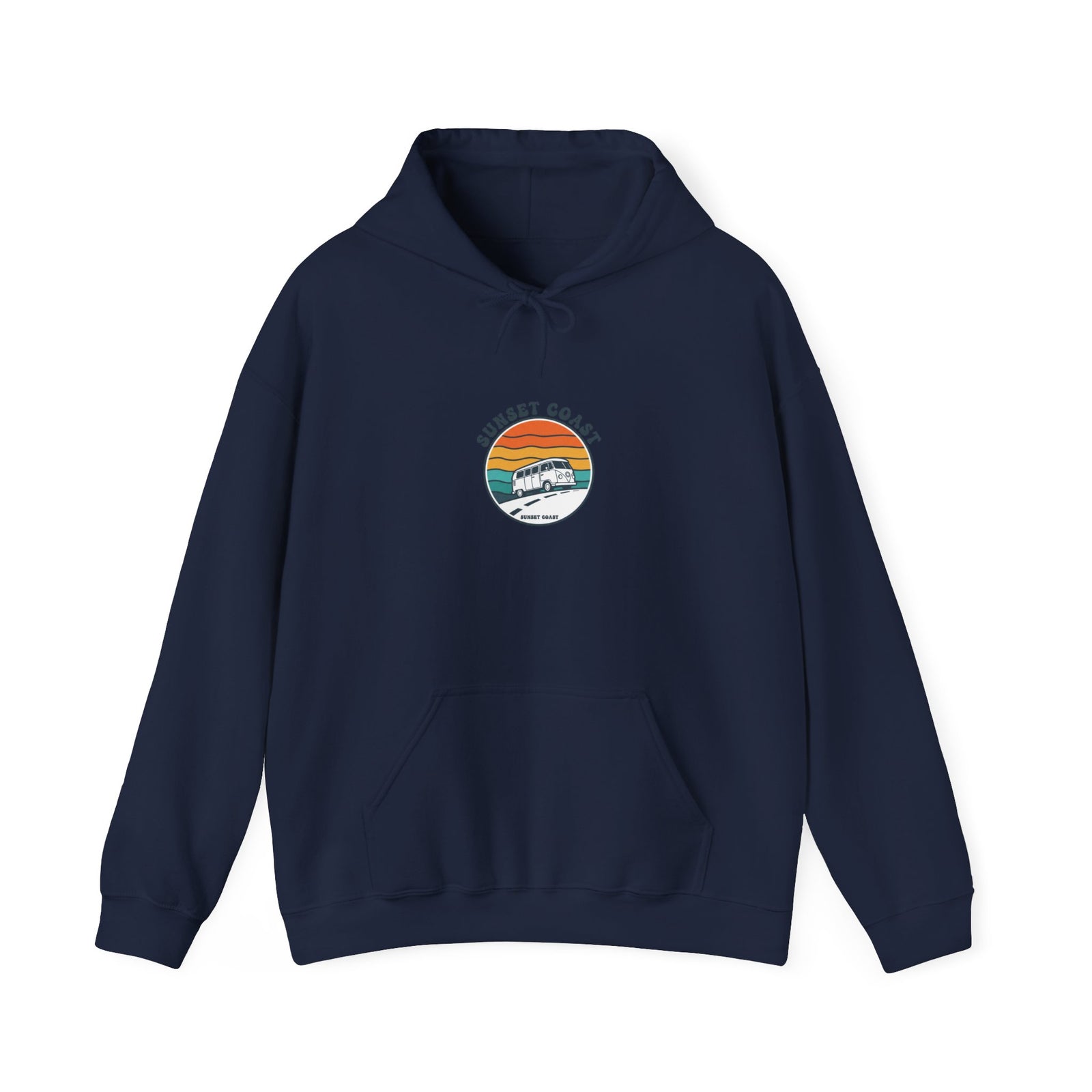Sunset Coast Retro Surf Hoodie | 70s Sunset, Vintage Palm Graphic