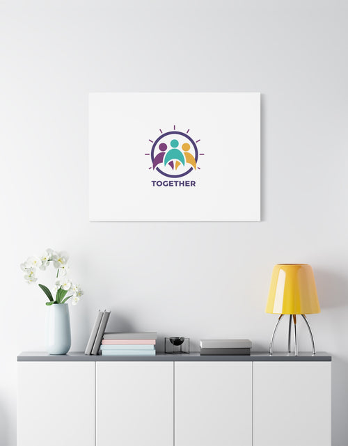 Load image into Gallery viewer, Together solidarity icon Canvas, Minimalist equality symbol, Support badge
