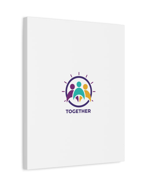 Load image into Gallery viewer, Together solidarity icon Canvas, Minimalist equality symbol, Support badge
