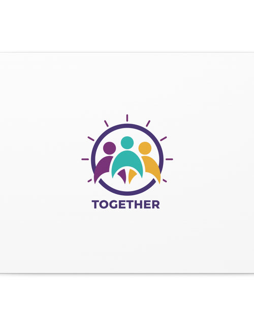 Load image into Gallery viewer, Together solidarity icon Canvas, Minimalist equality symbol, Support badge
