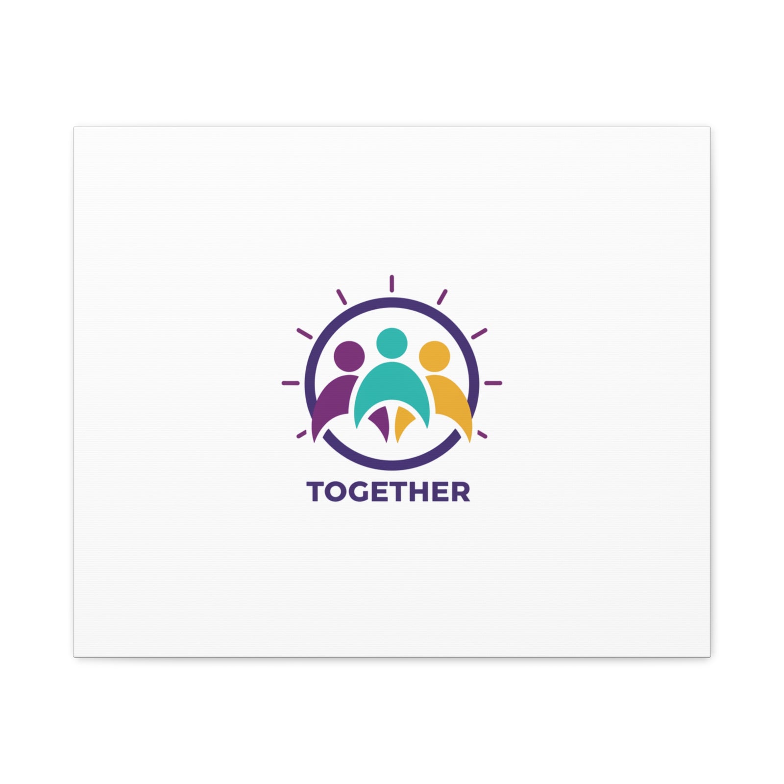 Together solidarity icon Canvas, Minimalist equality symbol, Support badge