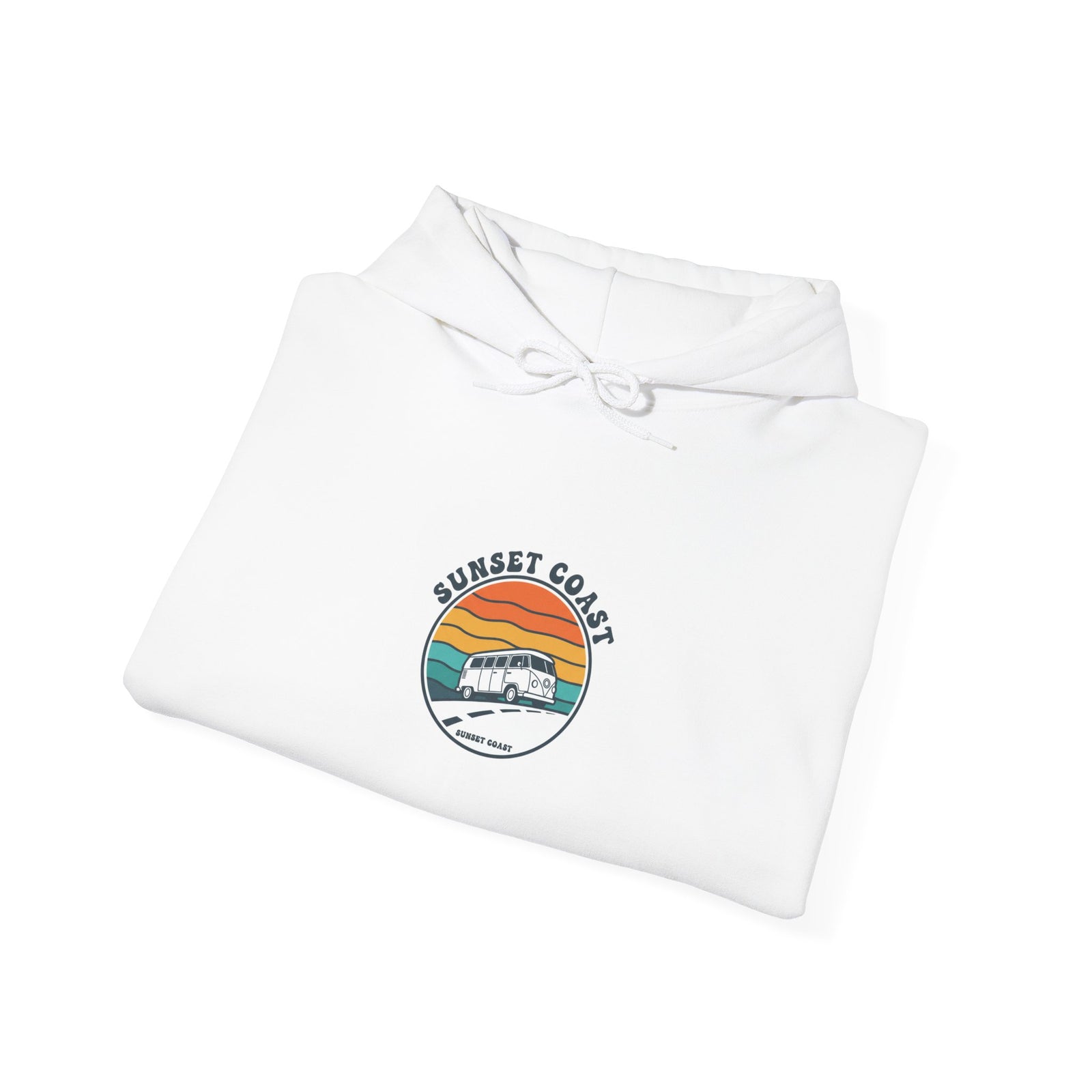 Sunset Coast Retro Surf Hoodie | 70s Sunset, Vintage Palm Graphic