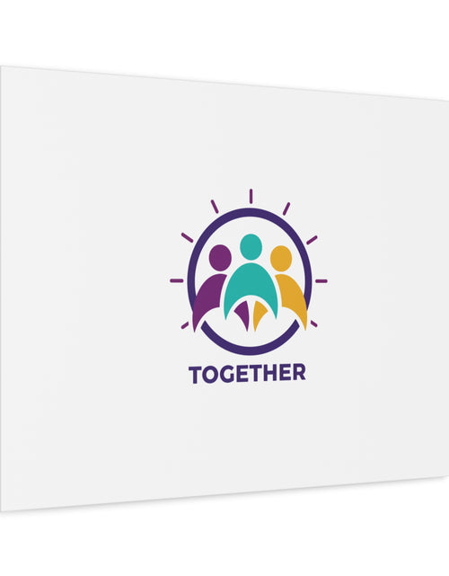 Load image into Gallery viewer, Together solidarity icon Canvas, Minimalist equality symbol, Support badge
