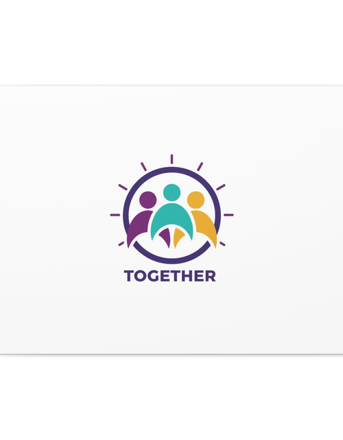 Load image into Gallery viewer, Together solidarity icon Canvas, Minimalist equality symbol, Support badge

