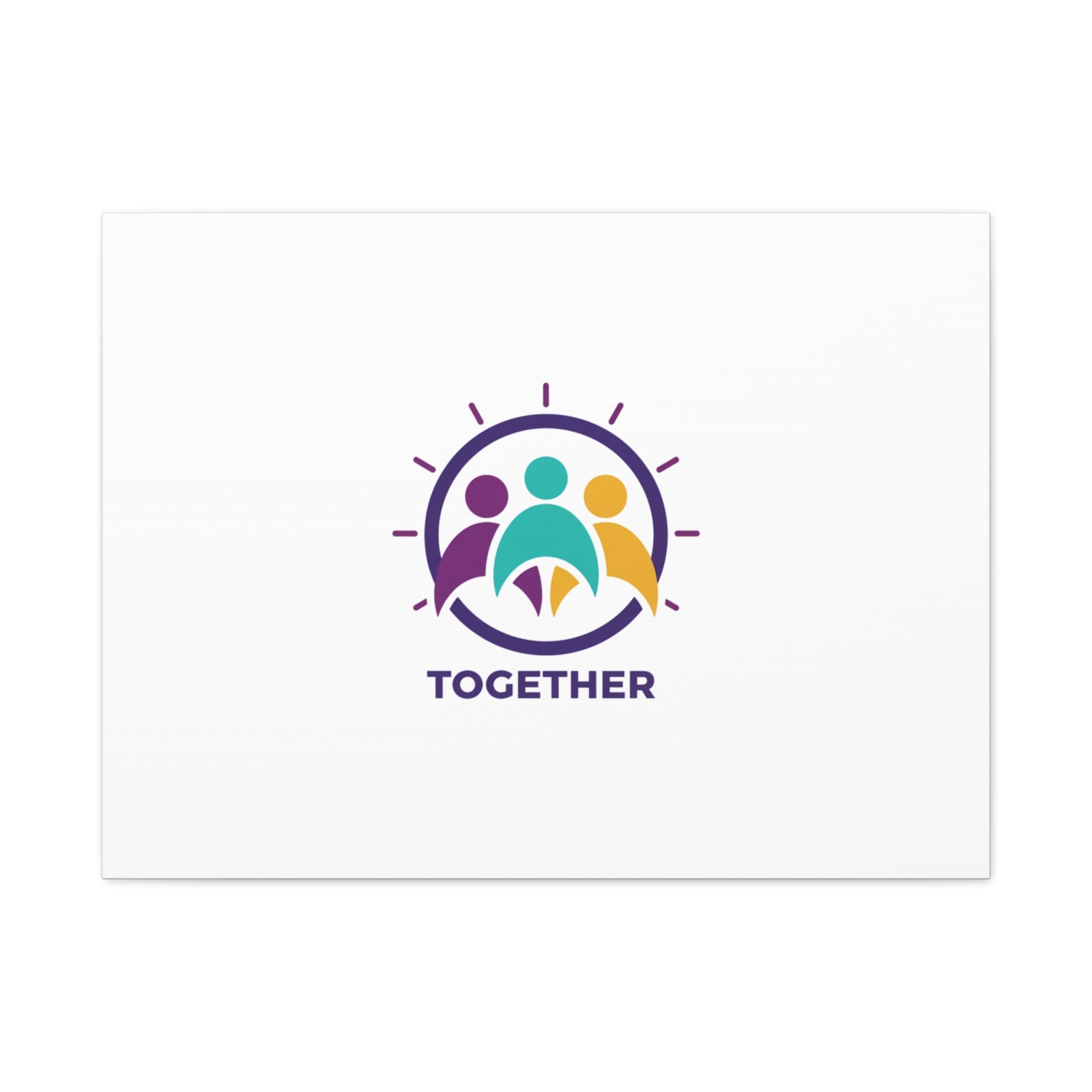 Together solidarity icon Canvas, Minimalist equality symbol, Support badge