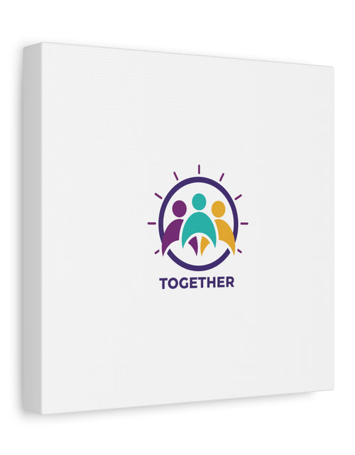 Load image into Gallery viewer, Together solidarity icon Canvas, Minimalist equality symbol, Support badge
