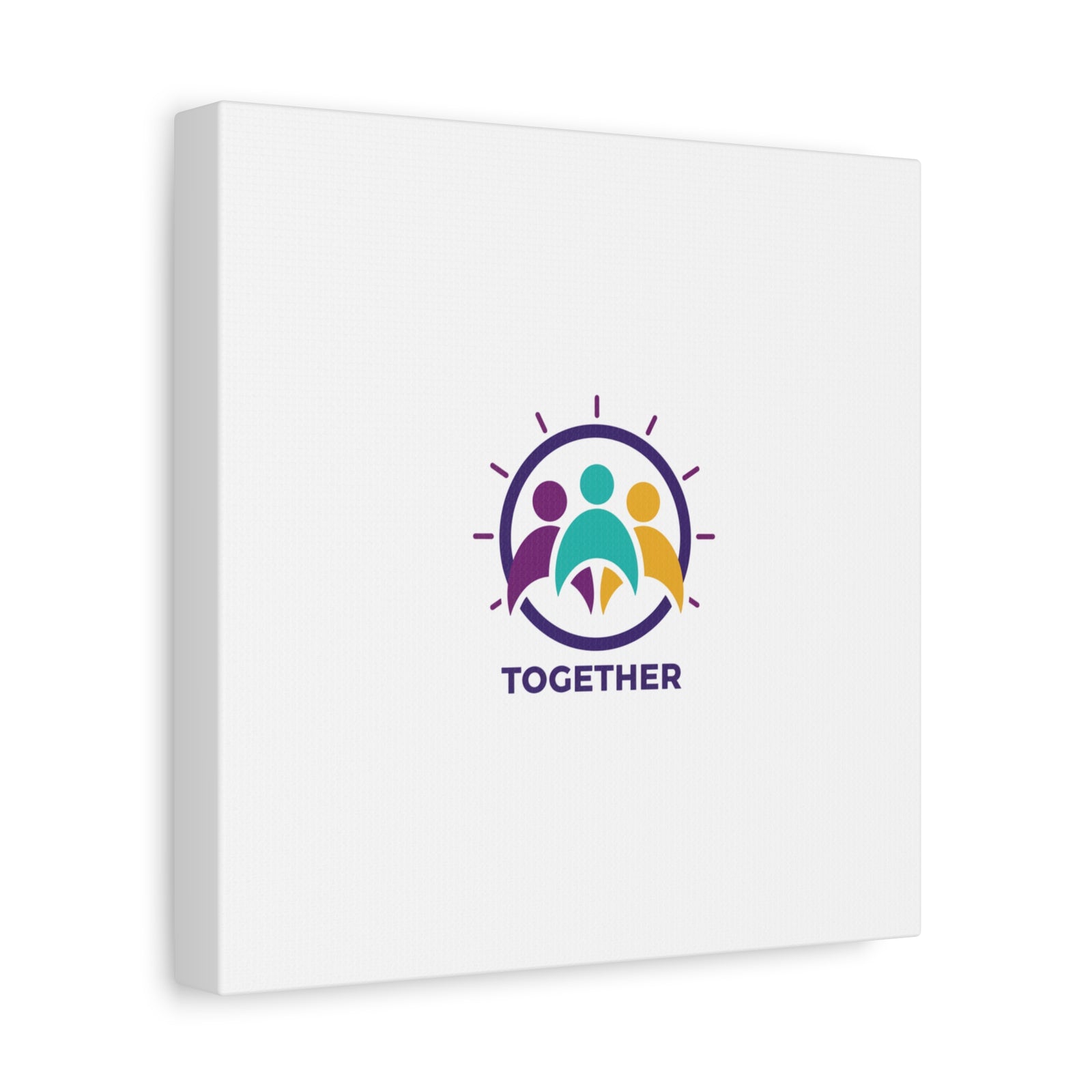 Together solidarity icon Canvas, Minimalist equality symbol, Support badge
