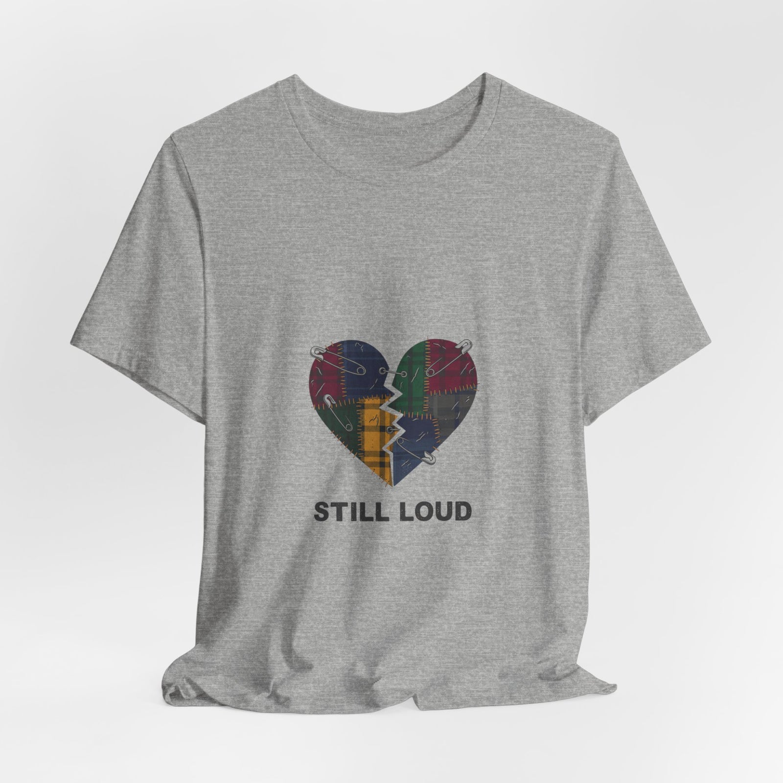 Plaid Broken Heart 'Still Loud' Tee | grunge shirt, punk graphic tee