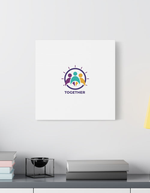 Load image into Gallery viewer, Together solidarity icon Canvas, Minimalist equality symbol, Support badge
