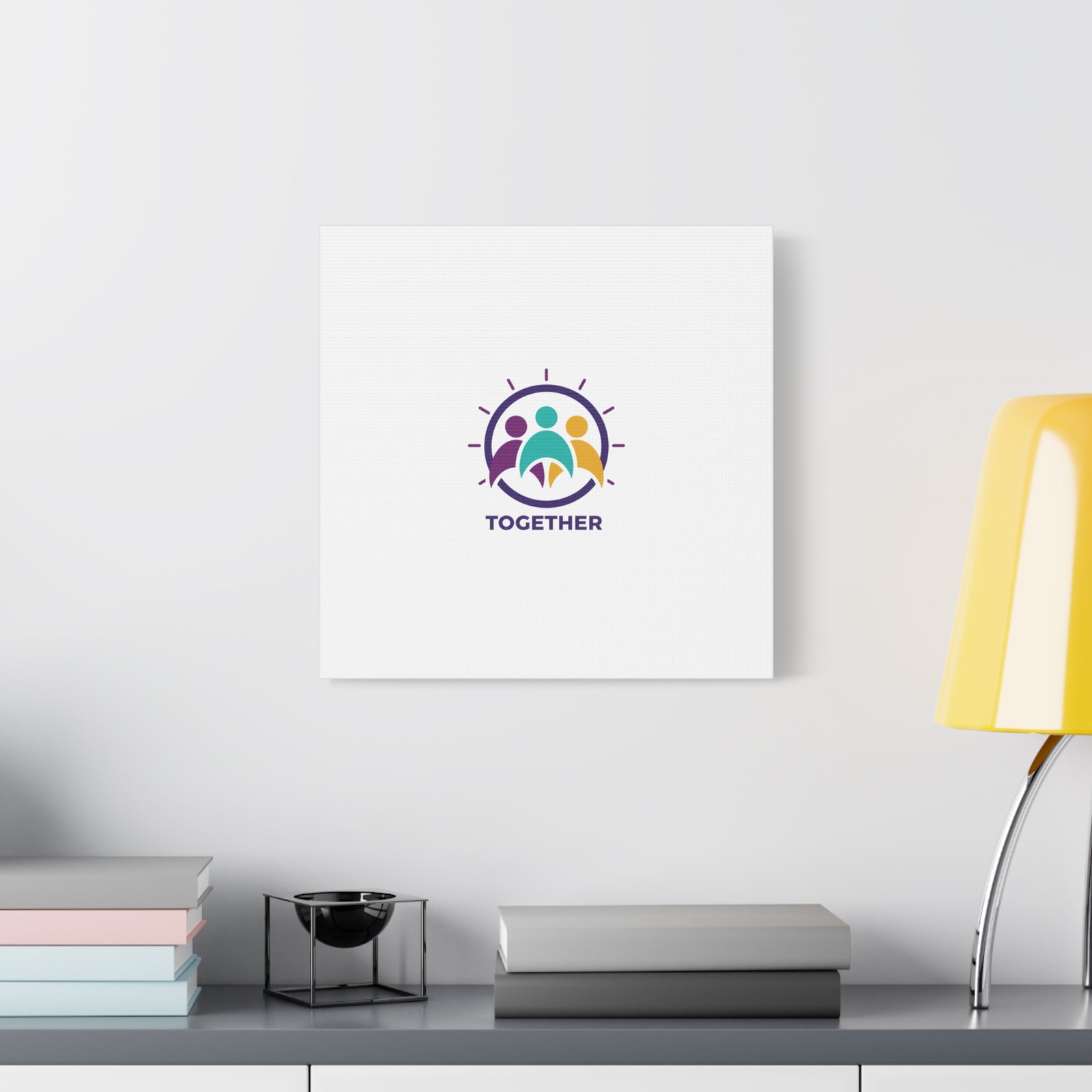 Together solidarity icon Canvas, Minimalist equality symbol, Support badge