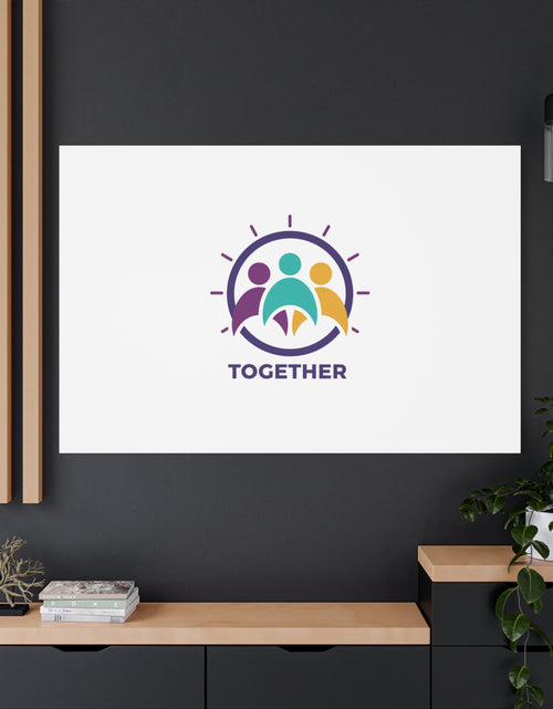 Load image into Gallery viewer, Together solidarity icon Canvas, Minimalist equality symbol, Support badge
