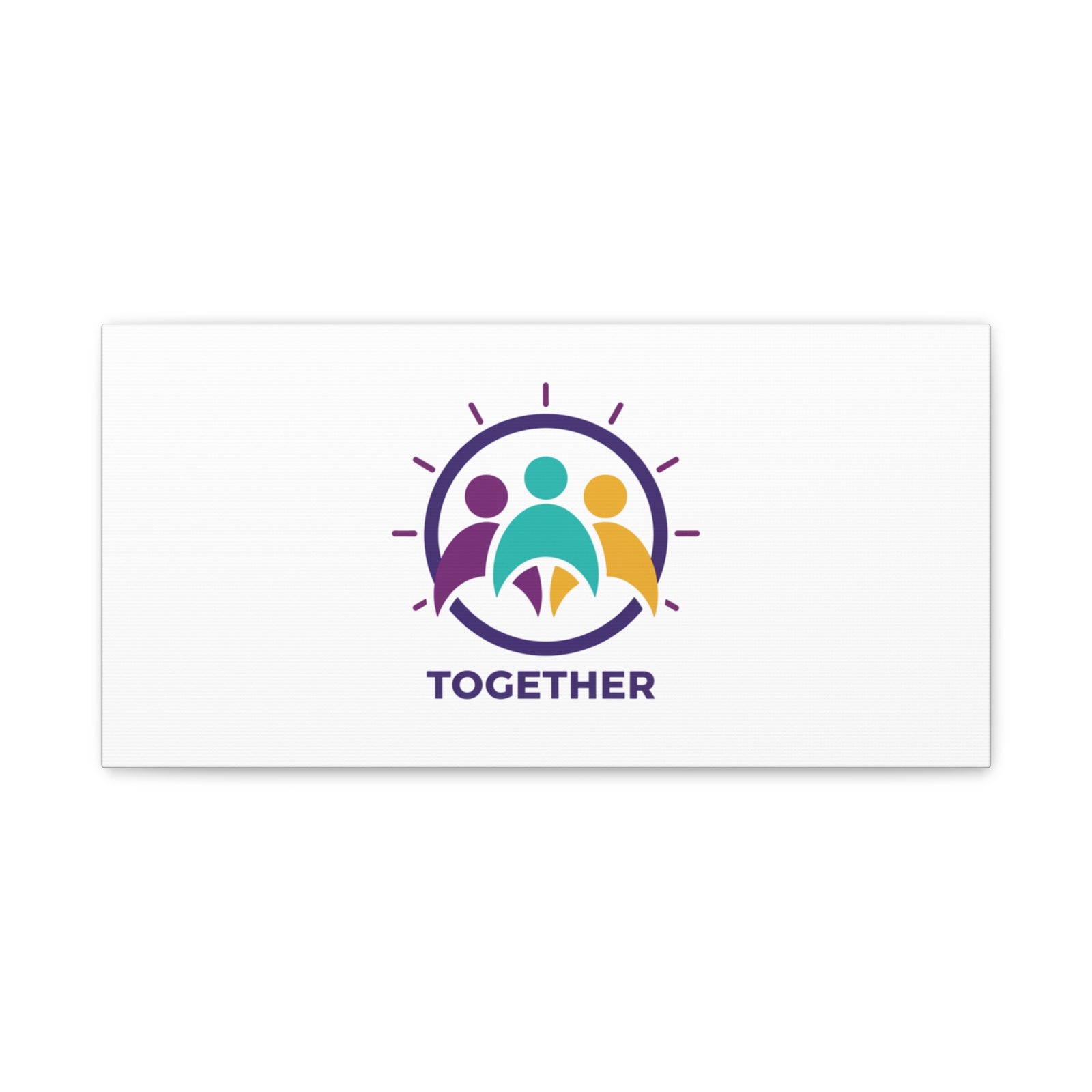 Together solidarity icon Canvas, Minimalist equality symbol, Support badge