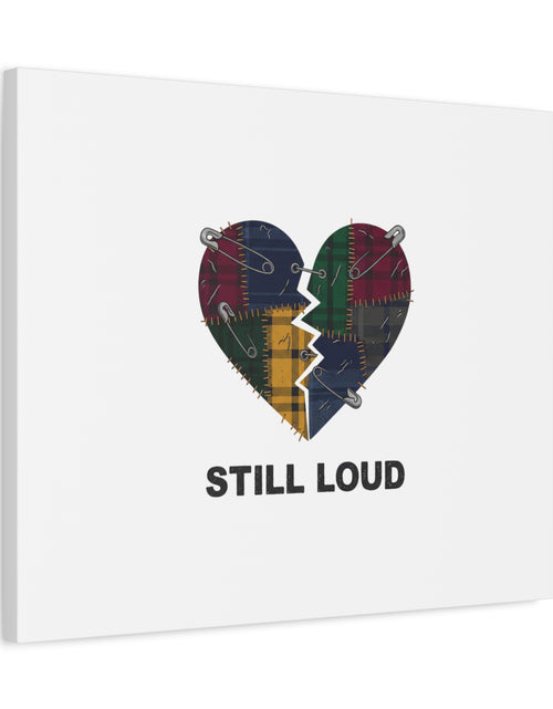 Load image into Gallery viewer, Plaid Patchwork Heart Canvas | Grunge Revival 90s Punk Wall Art
