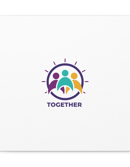 Load image into Gallery viewer, Together solidarity icon Canvas, Minimalist equality symbol, Support badge
