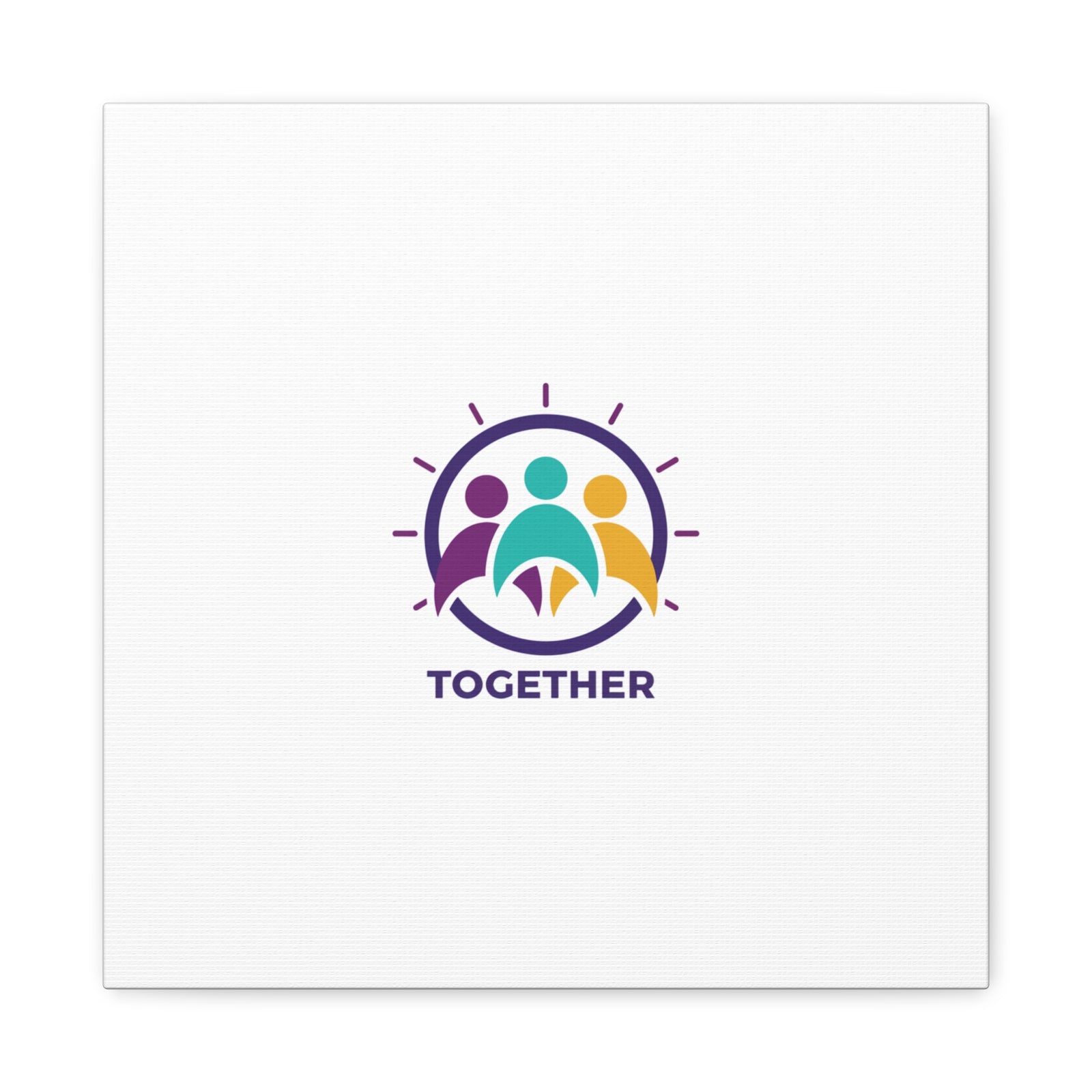 Together solidarity icon Canvas, Minimalist equality symbol, Support badge
